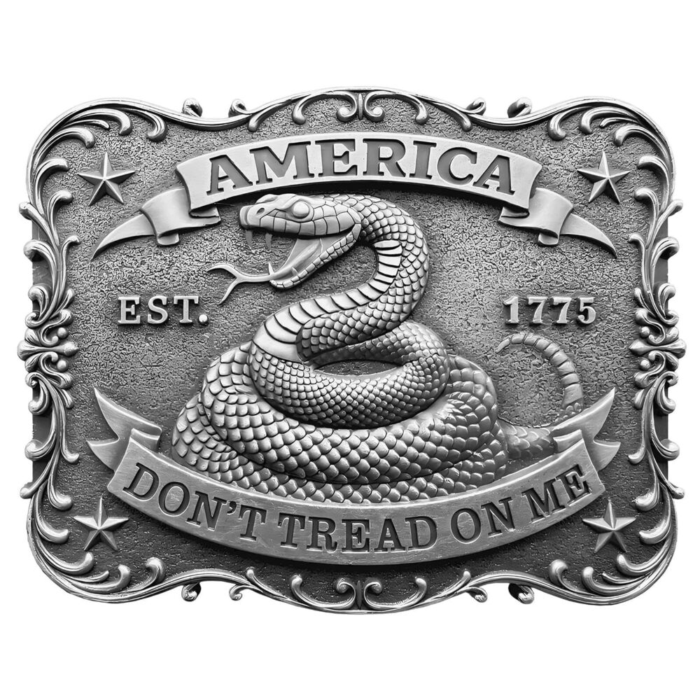 1218 Western Belt Buckle Vintage Rodeo US NAVY Don't Tread On Me